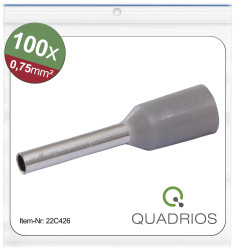 Quadrios 22C426 Końcówka rurkowa 22C426, z częściową izolacją , 0.75 mm², 1 zest.