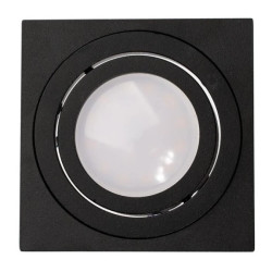 Oprawa Natynkowa HALOGENOWA Ruchoma AMAT-M GU10 LUMILED Kwadratowa Czarna 84mm