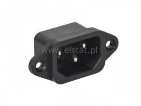 Gniazdo męskie zasil.3PIN panel wcisk przykr.luto
