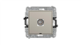 Mini Mechanizm Gniazda Pojedynczego Bnc, Bez Pola Opisowego Taupe 60Mgbncbo-1