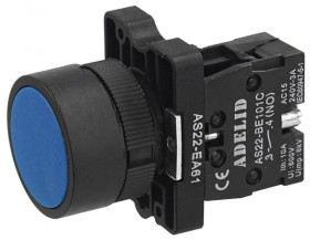 Przycisk sterowniczy niebieski 1xNO 10A IP54 AS22-EA61