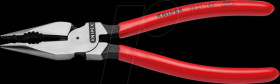 08 21 185 Needle-nose combination pliers, 185 mm, polished head