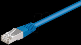 0.25m Cat.5e cable, blue, network cable RJ45