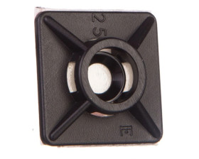 Podstawa przylepna 3,6mm 19x19mm klej czarna BMN0901E /100szt./