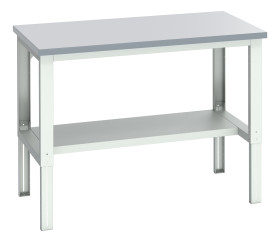 Stół warsztatowy szer. 900mm maks. obciążenie: 450kg Podstawowy stoł Blacha stalowa dł. 1500mm wys. 740 → 1140mm