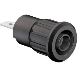 Stäubli 233160-21 SEB4-F/A safety jack socket blk Ø4mm 90° flat connector
