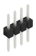 Pin header, 4 pole, pitch 2.54 mm, straight, black, 10046225