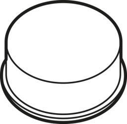 Enclosure feet, PUR, (H) 10.2 mm, black, BS-11-BK-R