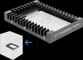 18364 3.5" Installation Frame for 2.5" SATA drive black