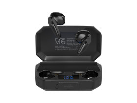 Bezprzewodowe słuchawki douszne z power bankiem...