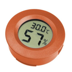 TERMOMETR + HIGROMETR LCD OKRAGY CZERW