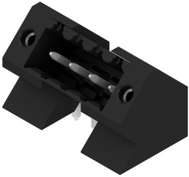 Pin header, 4 pole, pitch 3.5 mm, angled, black, 1003530000