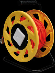 21150007 Cat.6a cable reel RJ45, orange, 60 m