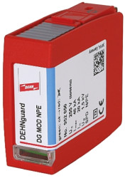 Zabezpieczenie przeciwprzepięciowe 255 V AC Wtykowe Dehn Moduł zabezpieczenia z ogranicznikiem przepięć 40kA