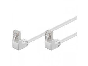 CAT 5e kabel krosowy kątowy 2x 90°,F/UTP, Biały