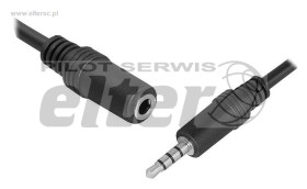 Kabel Jack AUX 3,5mm wt/gn 1,0m przedłużacz 4pin