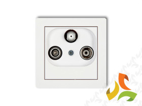 DECO Gniazdo antenowe RTV-SAT końcowe 1,5dB biały mat 25DGS KARLIK