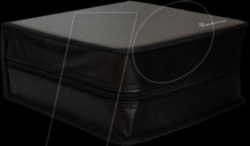 BOX95 Media storage wallet for 400 discs, synthetic leather, black