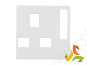 BERKER B.KWADRAT Płytka czołowa do gniazda z uziemieniem (standard brytyjski) biały połysk 3313078989 HAGER