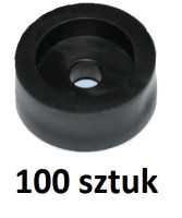 NOGA-G-D/100 Nóżka gumowa, przykręcana duża - średnica 20mm; wysokość 8.3mm - czarna - opakowanie 100 sztuk