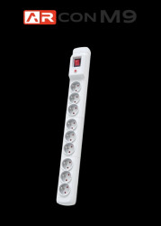 ARCON Listwa przeciwprzepięciowa 9-GNIAZD 1,5m SZARA M9