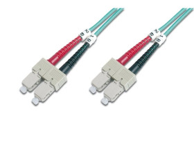 Patch cord światłowodowy SC/SC duplex MM 50/125 OM3 LSOH 2m błękitny DK-2522-02/3