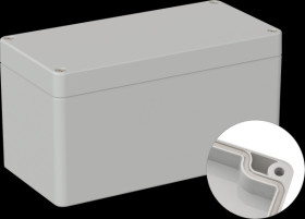 Industrial housing, 160 x 80 x 85 mm, IP66, light gray