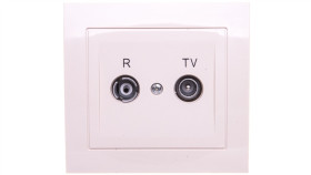 Kier Gniazdo Antenowe Rtv Końcowe 2,5-3Db Beżowe Gpa-Wk/01