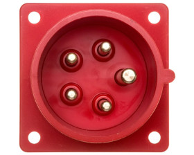 Wtyczka tablicowa 16A 5P 400V czerwona IP44 615-6