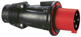 Złącze przemysłowe - zasilające 16A Wtyczka 415 V 3P + E Męski Legrand Czerwony Montaż na kablu IP44