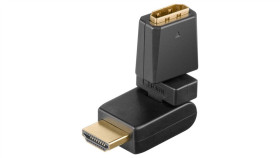 Adapter Hdmi™ 360, Pozłacany - Zużycie Jednostka 1 Szt. W Torebce Plastikowej