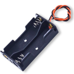 Koszyk na baterie akumulatorki 2x AA R6 3V obudowa z sprężynkami 15cm kabel