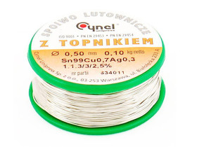 Cyna z topnikiem 0,90mm 250g S-Sn99Cu1-1.1.3 PB FREE