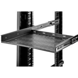 Renkforce RF-3432150 Server rack shelf 1U retractable black for 19-inch cabinet