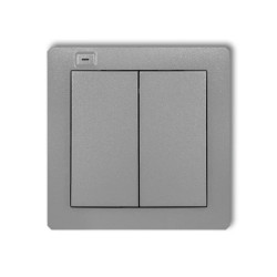 DECO Nadajnik 2-klawiszowy 4-kanałowy do systemu Exta Free srebrny metalik 7DEF-2