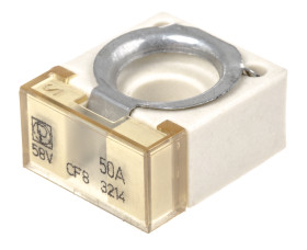 Bezpiecznik samochodowy, 50A kolor Szary, biały, Littelfuse 58V dc