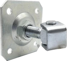 Zawias PSG 61.019.01 z szyldem 100x100x4mm - gwint M20 (regulowany, ucho ocynkowane)