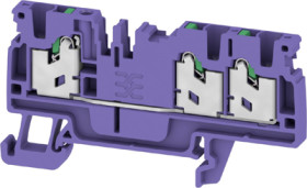 Through terminal block, snap-in, 2.5 mm², 24 A, 8 kV, purple, 3109290000