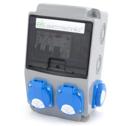 Rozdzielnica budowlana ogrodowa 4*GS 230V + zabezpieczenia + różnicówka, 6NO42C00F