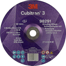 3M Cubitron 98291 Grinding Disc 230mm Dia 22.23mm Bore 10pieces High Performance