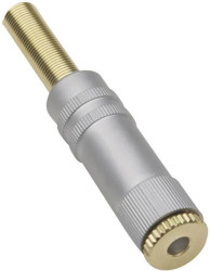 BKL Electronic 1103083 Złącze męskie jack 3,5 mm, złocony, 1 szt.