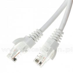 Patchcord UTP, K5e, 10m, biały