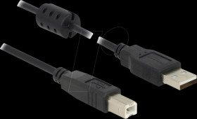 84895 Delock Cable USB 2.0 Type-A male > USB 2.0 Type-B male 1.0 m bla