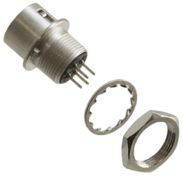 Złącze wielostykowe przemysłowe 4-pinowe Miniaturowe, panelowe Gniazdo Hirose