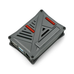 Obudowa do Raspberry Pi 4B - ABS - grafitowa - LT-4A12
