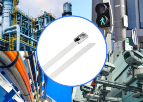 TRU COMPONENTS TC-12656640 Opaski kablowe stalowe 150 mm 4.6 mm AISI 304 10 szt.