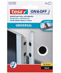 Taśma rzepowa, typu: haczyk-pętelka Czarny Tesa