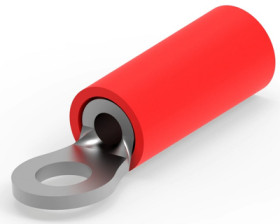 Insulated ring cable lug, 0.8-0.9 mm², AWG 18, 3.02 mm, M2.5, red, 52273-2