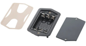 Battery compartment, plastic, (L x W x H) 104.9 x 64.5 x 21.5 mm, graphite gray, for 3 mignon (LR6, R06, AM3, E 91, AA), 5831702