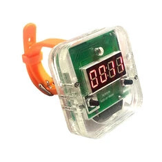 Zestaw DIY elektronicznego zegarka z cyfrowym wyświetlaczem LED, przypadkowy kolor, silikonowy pasek do nauki STEM
